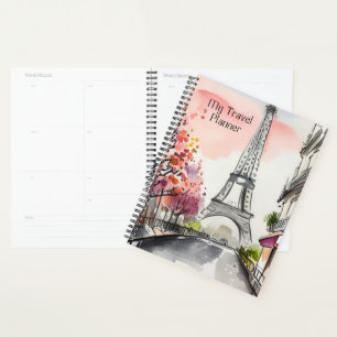Paris in Spring Watercolour Illustration Planner