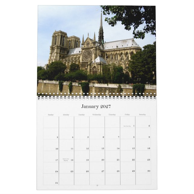 Paris in the Springtime Calendar (Jan 2027)