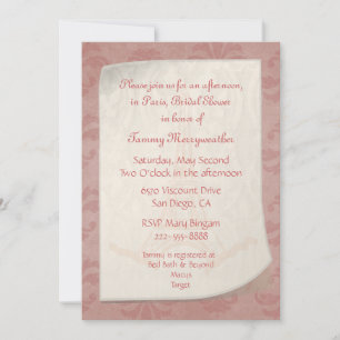 Paris Inspired Bridal Shower Invitation