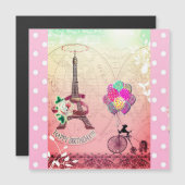Paris Inspired Magnetic Card (Front/Back)