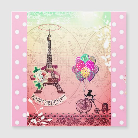 Paris Inspired Magnetic Card (Front)
