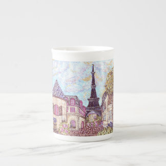 Paris Inspired Pointillism Bone China Mug
