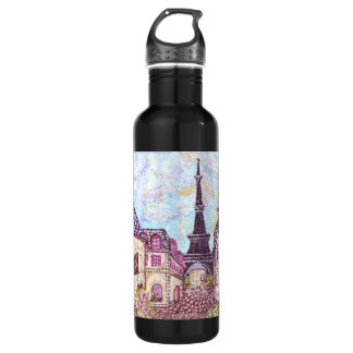 Paris inspired pointillism Liberty Stainless Steel Water Bottle