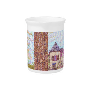 Paris inspired pointillism pitcher
