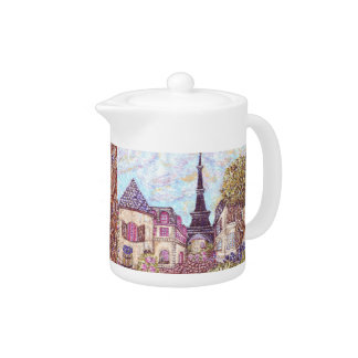Paris inspired pointillism Teapot