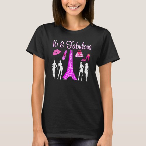 PARIS INSPIRED SWEET 16TH BIRTHDAY DESIGN T_Shirt