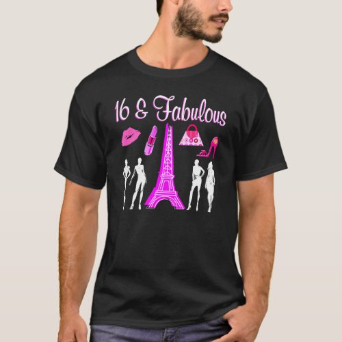 PARIS INSPIRED SWEET 16TH BIRTHDAY DESIGN T_Shirt