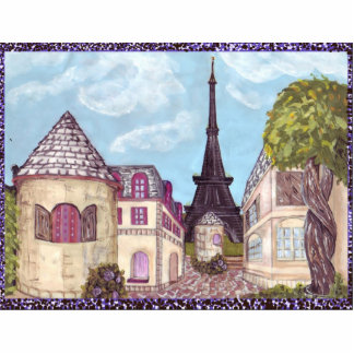 Paris Inspired With Eiffel Tower Photo Sculpture B