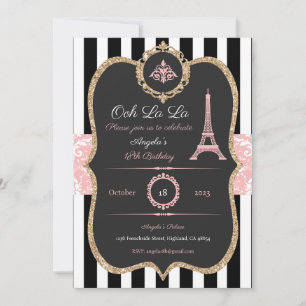 Paris Invitation, Paris Birthday, Bridal Shower Invitation