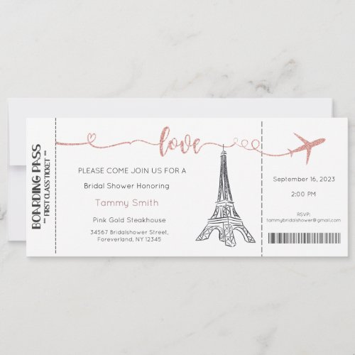 Paris Invitation Paris Bridal Shower Invitation
