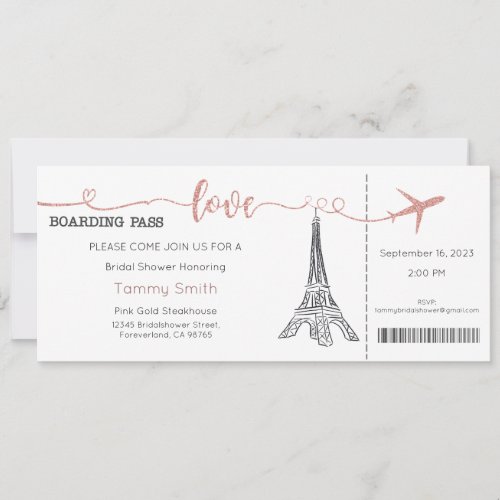 Paris Invitation Paris Bridal Shower Invitation
