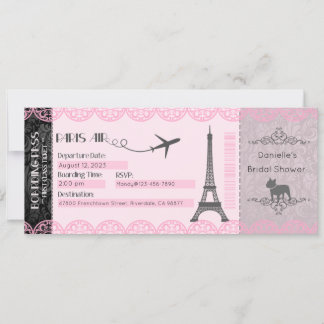 Paris Invitation, Paris Theme Invitation, Birthday Invitation