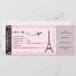 Paris Invitation, Paris Theme Party Invitation