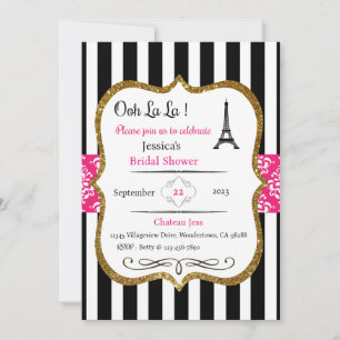 Paris Invitation, Paris Theme Party Invitation