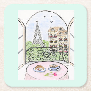 Paris is a Good Idea Square Paper Coaster