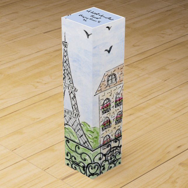 Paris is a Good Idea Wine Box (Front)