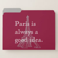 Paris is always a good idea file folder
