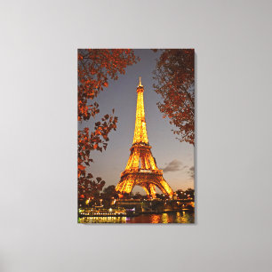 Paris is Always a Good Idea for a Nighttime Stroll Canvas Print