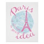 Paris is always a good idea glossy poster