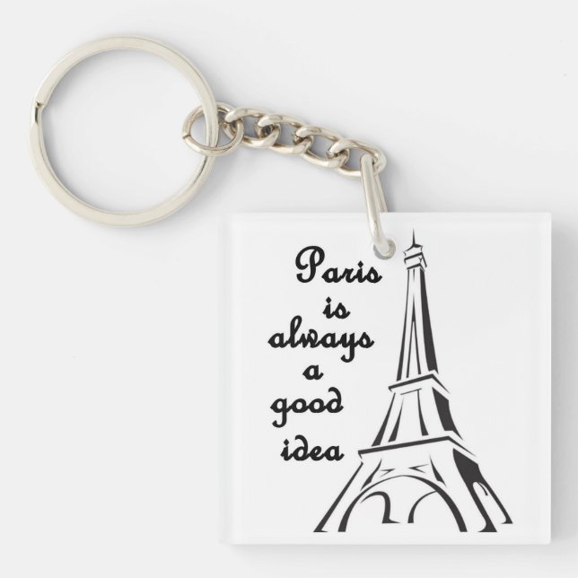 Paris is Always a Good Idea Key Chain (Front)