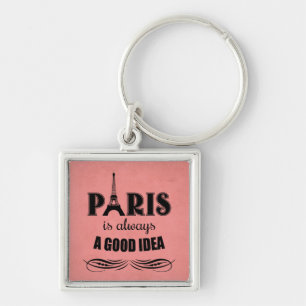 Paris is always a good idea keychain