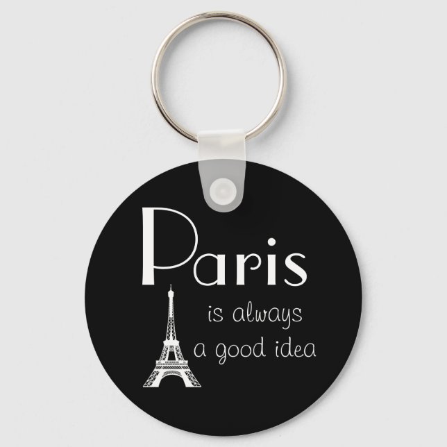 Paris is always a good idea keychain (Front)
