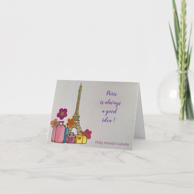 Paris is always a good idea note card (Front)