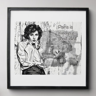 Paris is always a Good idea Peel And Stick Photo Tile