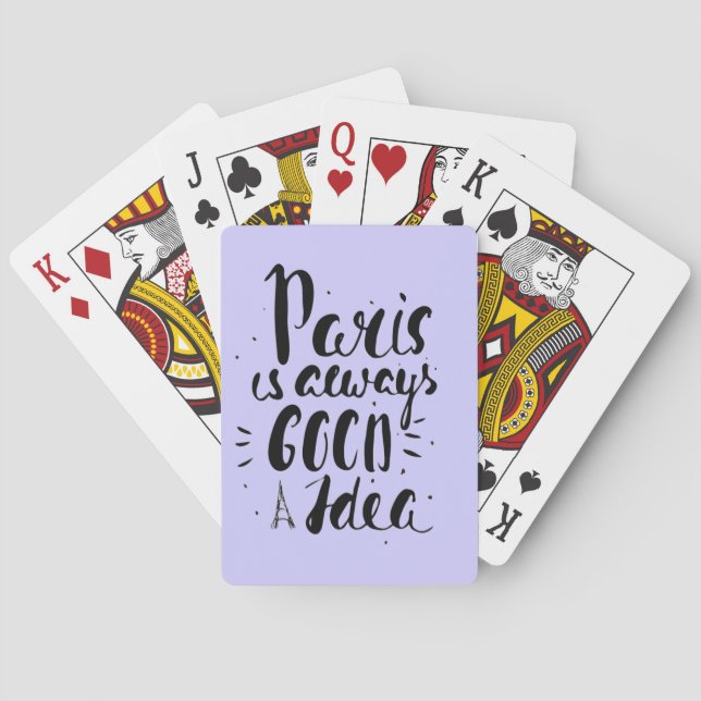 Paris Is Always A Good Idea Poker Cards (Back)