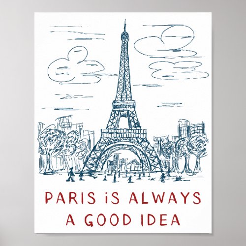 Paris is always a good idea  poster