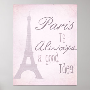 Paris Is Always A Good Idea Poster