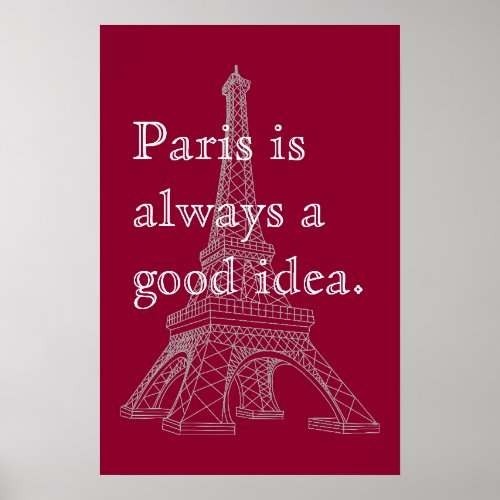 Paris is always a good idea poster