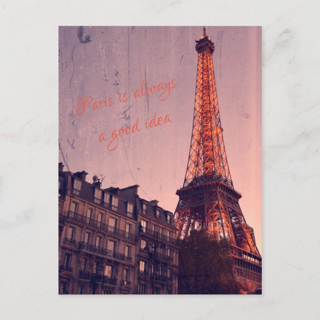 Paris is Always a Good Idea - Retro Postcard (Front)