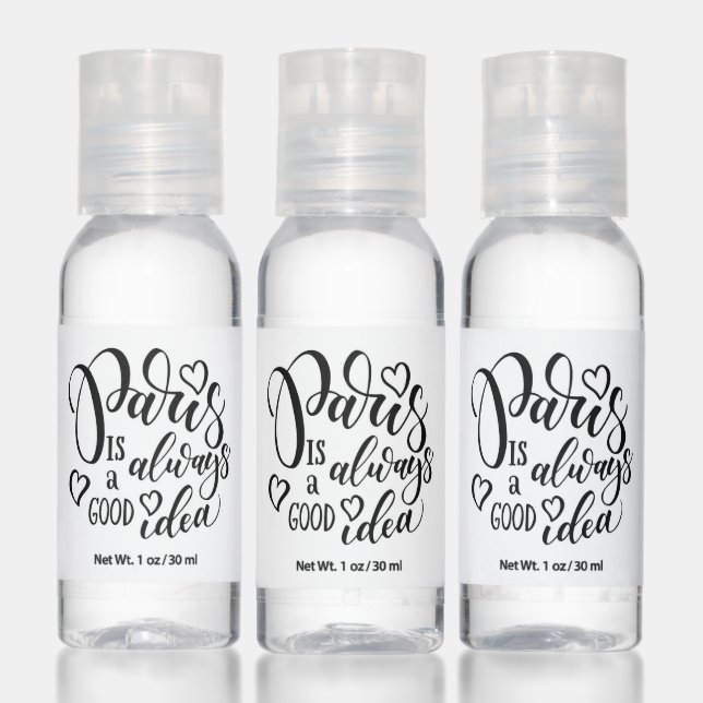 Paris Is Always A Good Idea Script Hand Sanitizer (Set)