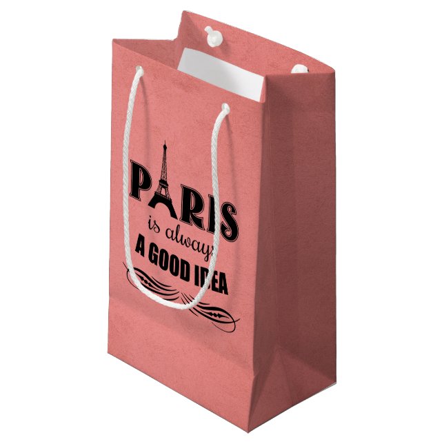 Paris is always a good idea small gift bag (Front Angled)