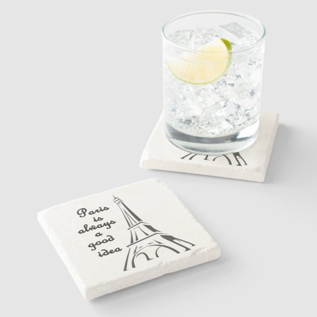 Paris is Always a Good Idea - Stone Coaster (Side)