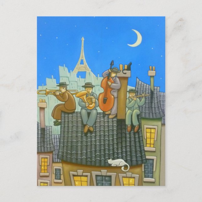 Paris Jazz Postcard (Front)