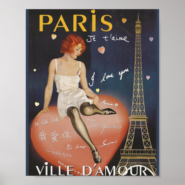 Paris je t' aime, old poster. poster (Front)