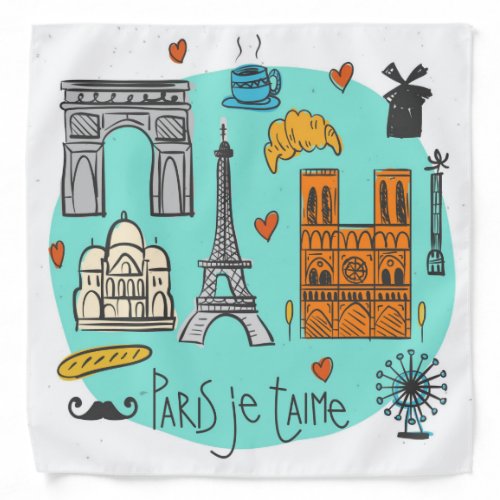 Paris Je Taime Bandana