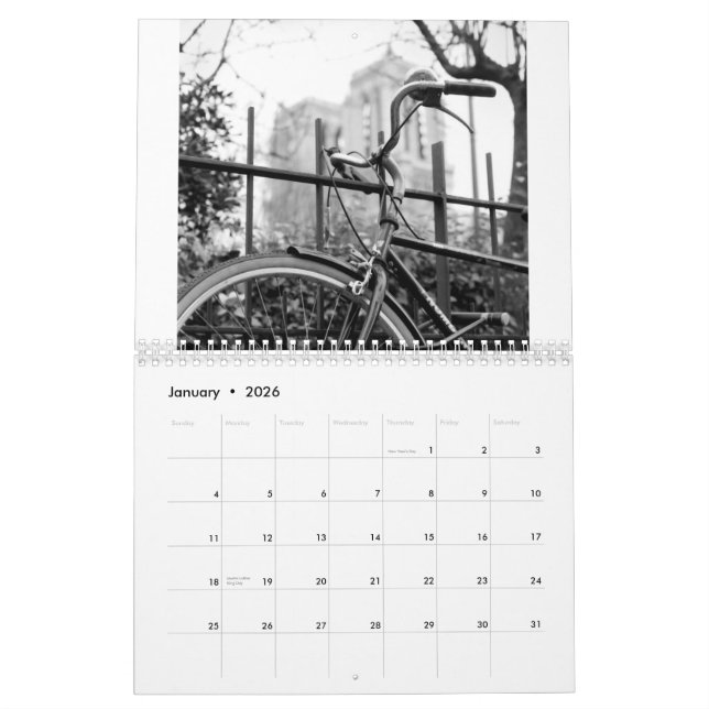 Paris, je t'aime! calendar (Jan 2026)