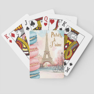 Paris, Je T'aime - Eiffel Tower with Macarons  Poker Cards