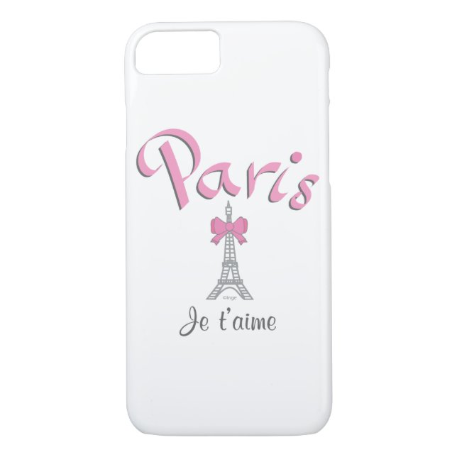Paris - Je t'aime (I love you) Cool iPhone 7 Case-Mate iPhone Case (Back)