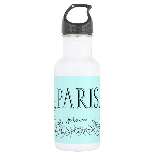 PARIS Je t'aime ( i love you) Water Bottle (Front)