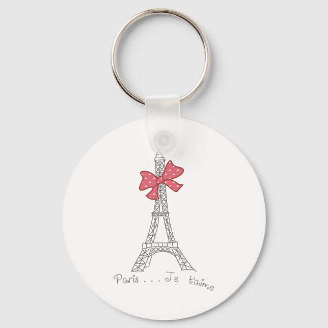 Paris...Je t'aime Keychain (Front)