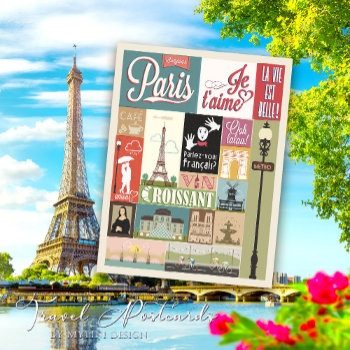 Paris Je T'aime Postcard by Art_Design_by_Mylini at Zazzle