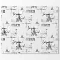 Paris Joyeux Noel Christmas Vintage Tissue Paper, Zazzle