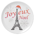 Paris Joyeux Noel Plate plate