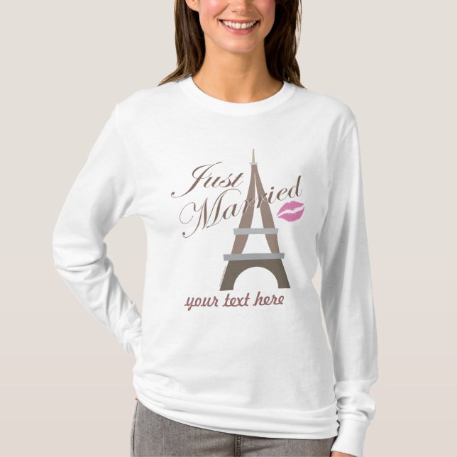 Paris Just Married T-Shirt (Front)