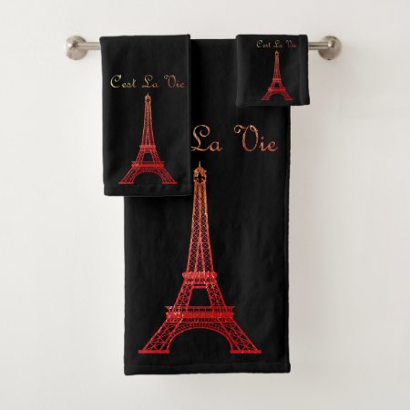 Paris: La Tour Eiffel Bath Towel Set