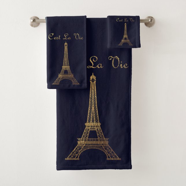 Paris: La Tour Eiffel Bath Towel Set (Insitu)